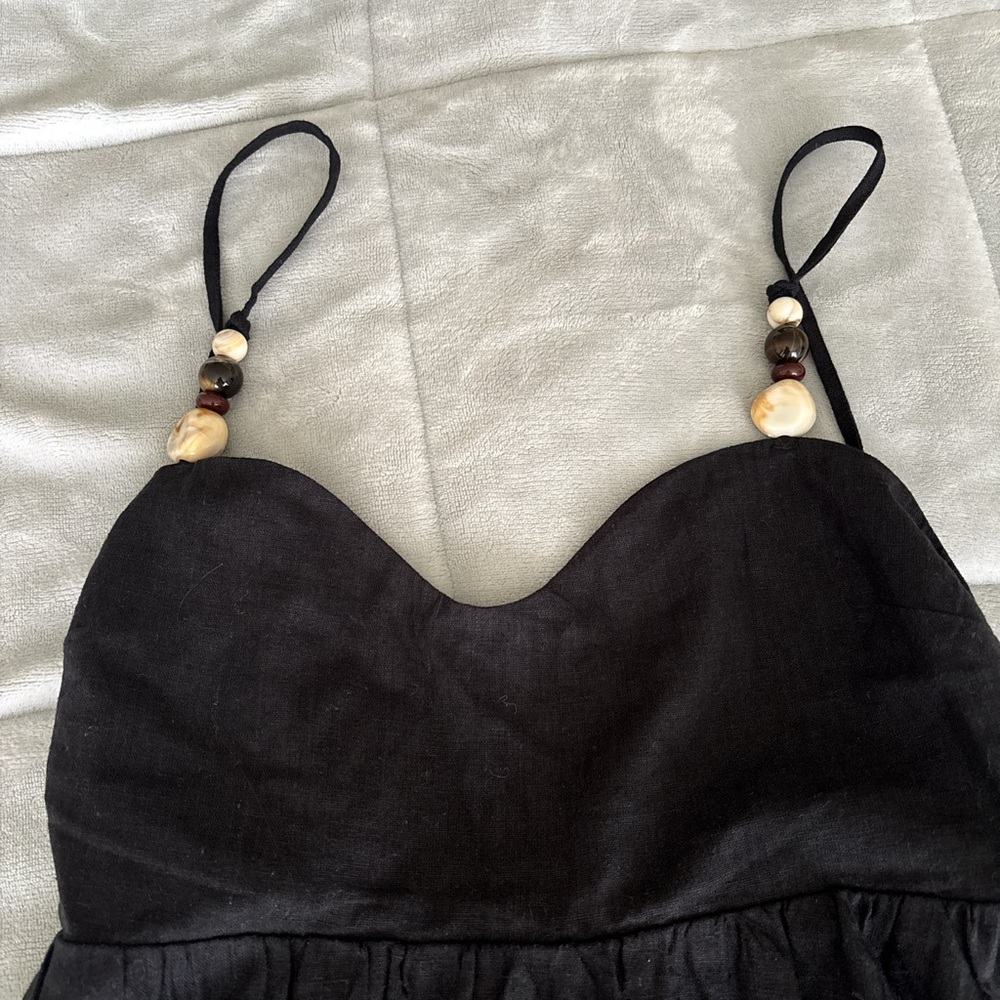 Black Spaghetti Strap Romper - Picture 2 of 4